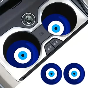 7cm dining table coaster Devil's Eye car coaster car accessories home kitchen bar decoration, housewarming gift