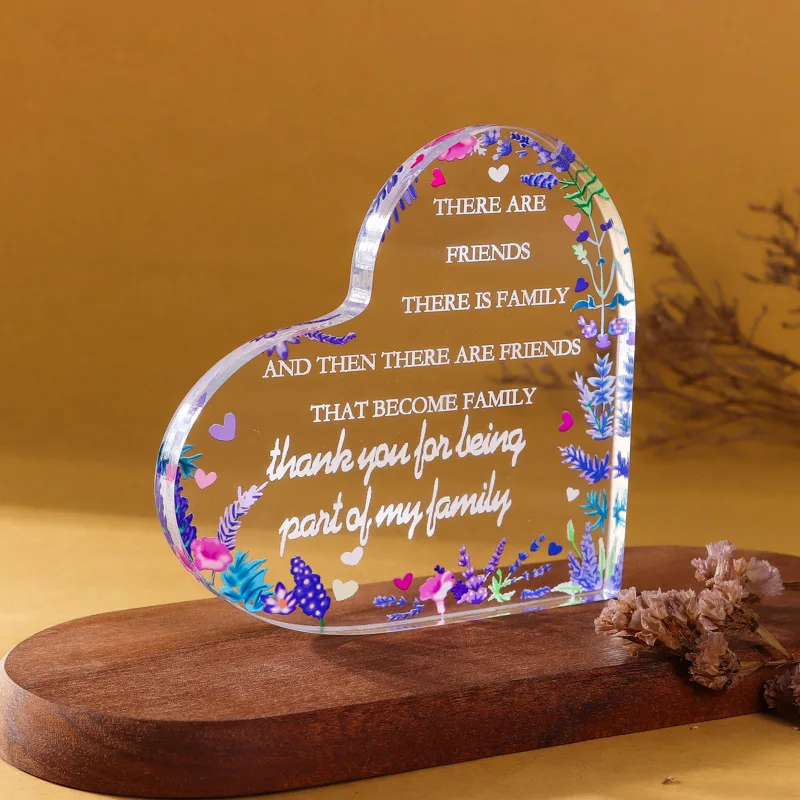 Family Gift Daughter Son Christmas Thanksgiving Plaque Decoration Exquisite Table Decoration Girlfriend and Boyfriend Souvenir - Image 2